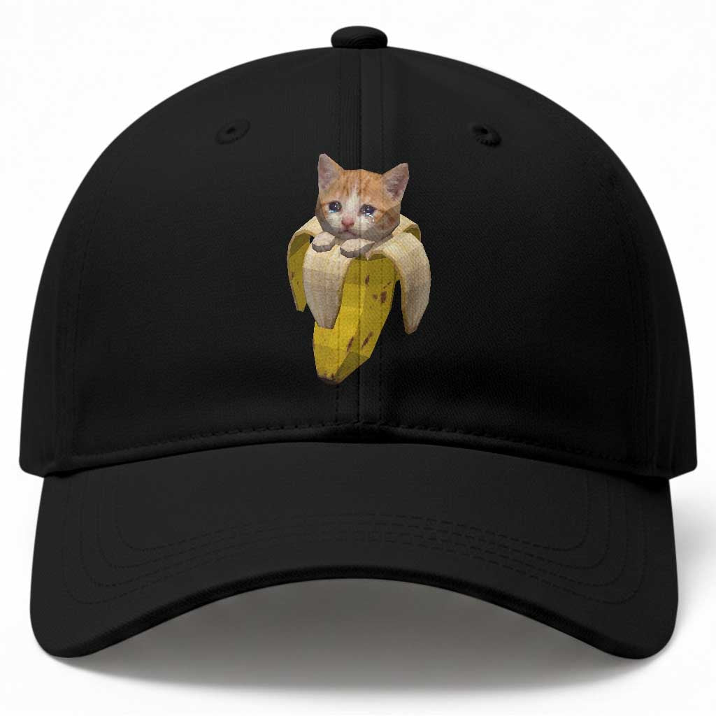Funny Bananacat Meme Lover Baseball Cap Cute Kitty Banana Costume