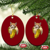 Funny Bananacat Meme Lover Ceramic Ornament Cute Kitty Banana Costume