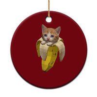 Funny Bananacat Meme Lover Ceramic Ornament Cute Kitty Banana Costume