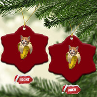 Funny Bananacat Meme Lover Ceramic Ornament Cute Kitty Banana Costume