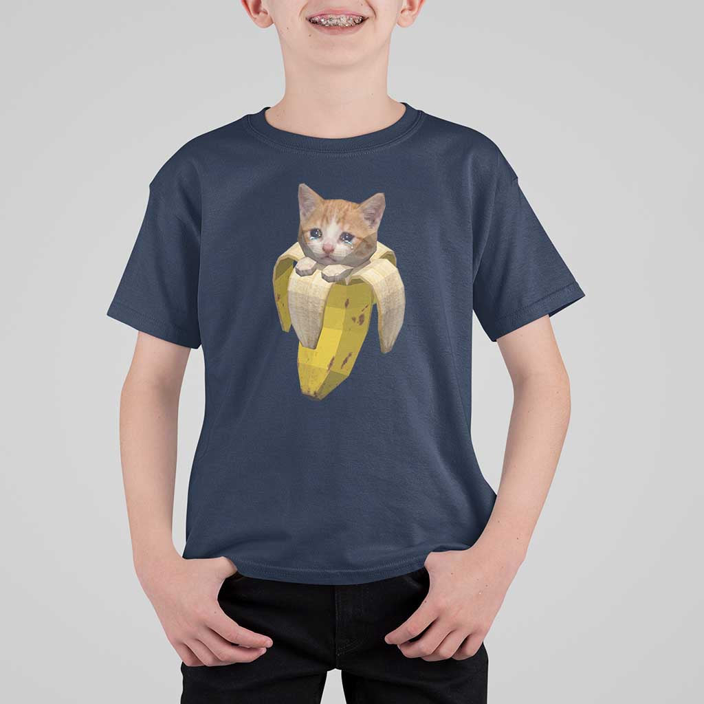 Funny Bananacat Meme Lover T Shirt For Kid Cute Kitty Banana Costume