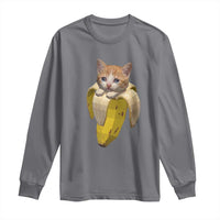 Funny Bananacat Meme Lover Long Sleeve Shirt Cute Kitty Banana Costume