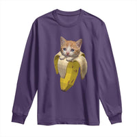 Funny Bananacat Meme Lover Long Sleeve Shirt Cute Kitty Banana Costume