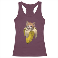 Funny Bananacat Meme Lover Racerback Tank Top Cute Kitty Banana Costume
