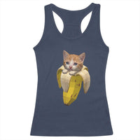 Funny Bananacat Meme Lover Racerback Tank Top Cute Kitty Banana Costume