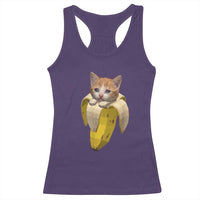 Funny Bananacat Meme Lover Racerback Tank Top Cute Kitty Banana Costume