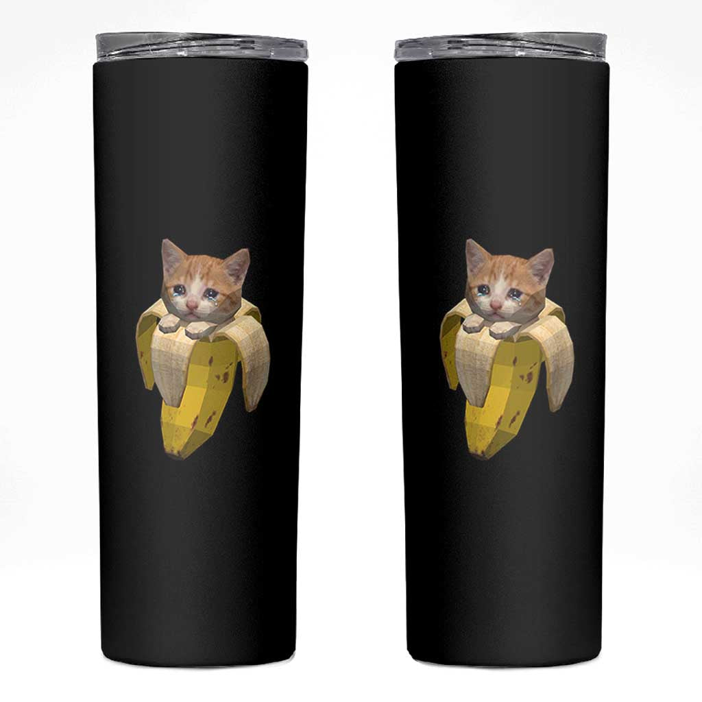 Funny Bananacat Meme Lover Skinny Tumbler Cute Kitty Banana Costume