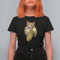Funny Bananacat Meme Lover T Shirt For Women Cute Kitty Banana Costume