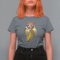 Funny Bananacat Meme Lover T Shirt For Women Cute Kitty Banana Costume