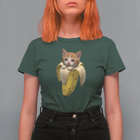 Funny Bananacat Meme Lover T Shirt For Women Cute Kitty Banana Costume