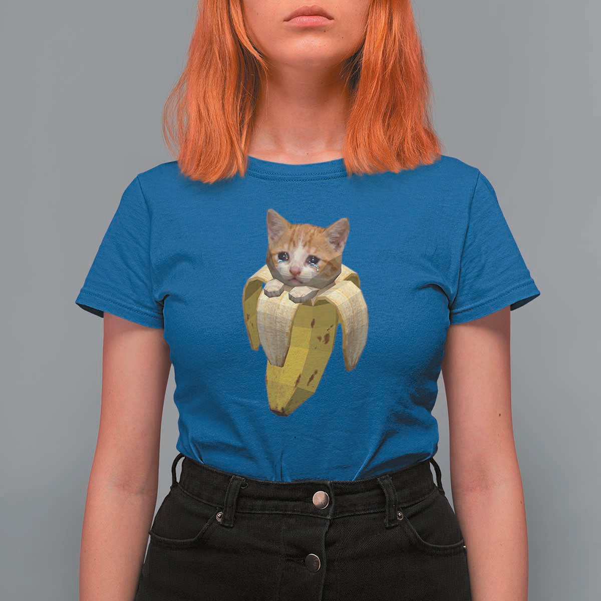 Funny Bananacat Meme Lover T Shirt For Women Cute Kitty Banana Costume