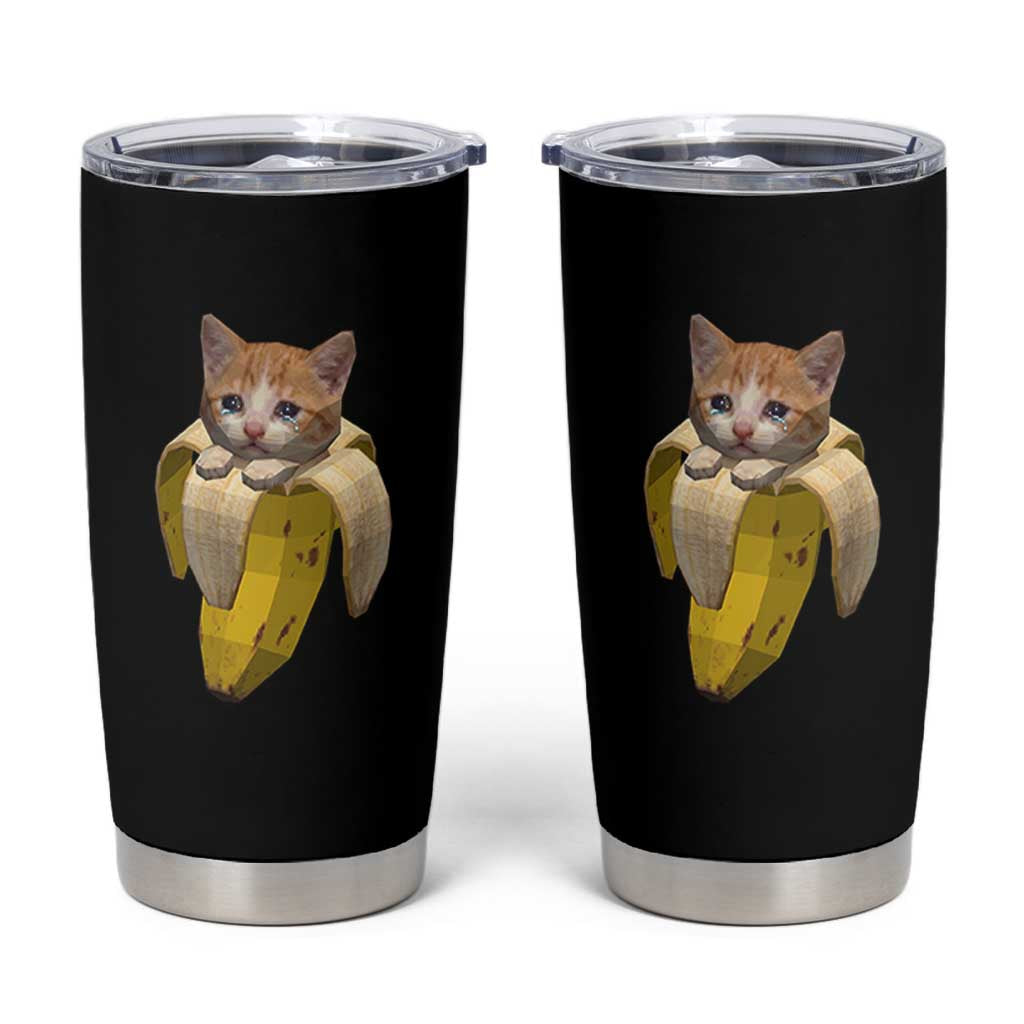 Funny Bananacat Meme Lover Tumbler Cup Cute Kitty Banana Costume