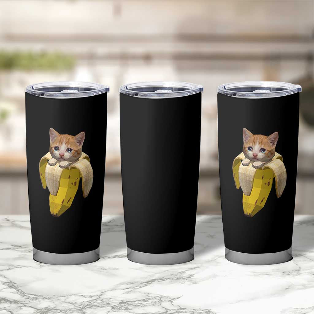 Funny Bananacat Meme Lover Tumbler Cup Cute Kitty Banana Costume