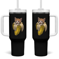 Funny Bananacat Meme Lover Tumbler With Handle Cute Kitty Banana Costume