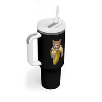 Funny Bananacat Meme Lover Tumbler With Handle Cute Kitty Banana Costume