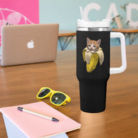 Funny Bananacat Meme Lover Tumbler With Handle Cute Kitty Banana Costume