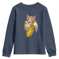 Funny Bananacat Meme Lover Youth Sweatshirt Cute Kitty Banana Costume