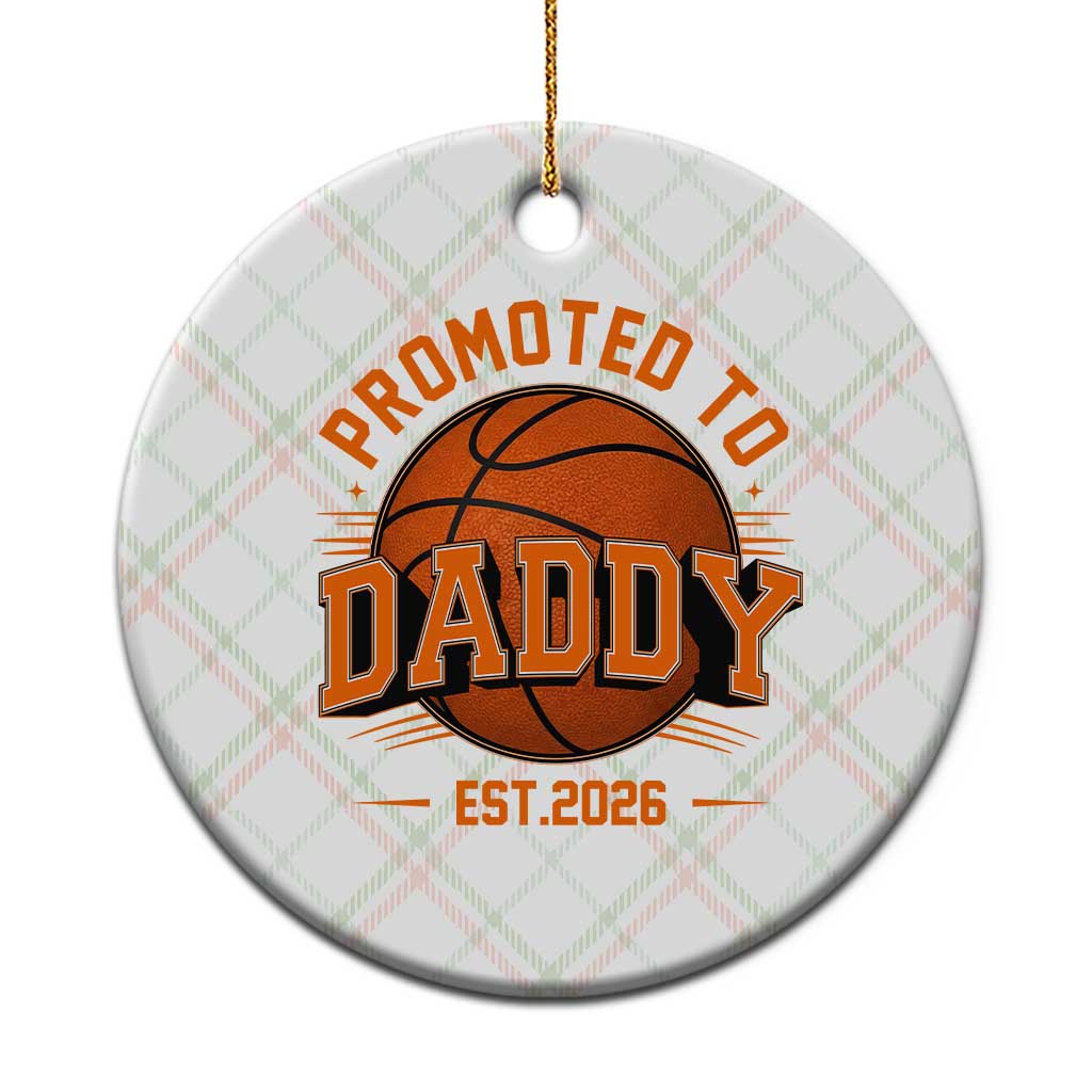 Personalized Basketball Daddy Ceramic Ornament Custom Number First Time Dad Pregnancy Announcement