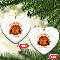 Personalized Basketball Daddy Ceramic Ornament Custom Number First Time Dad Pregnancy Announcement