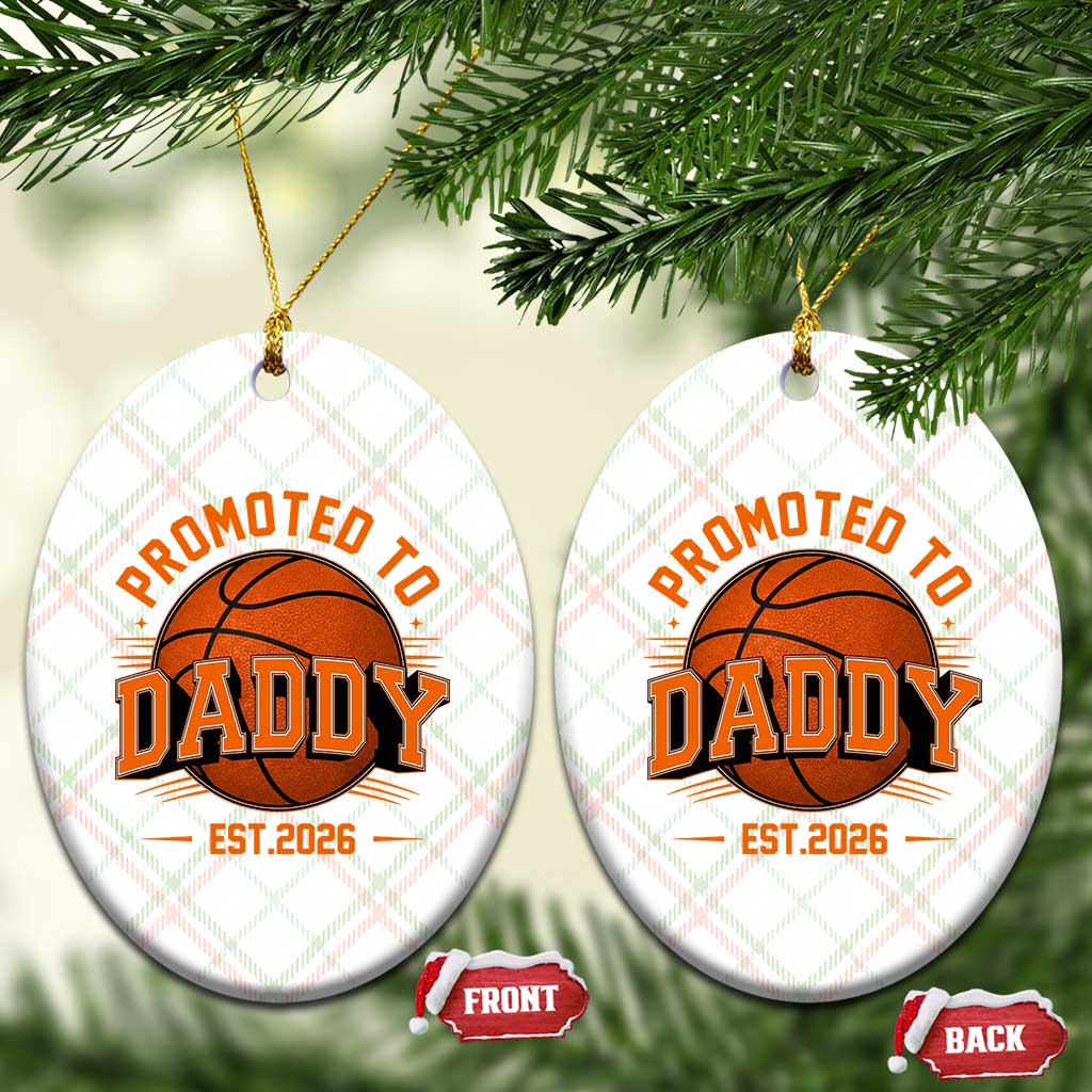 Personalized Basketball Daddy Ceramic Ornament Custom Number First Time Dad Pregnancy Announcement