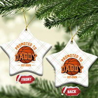 Personalized Basketball Daddy Ceramic Ornament Custom Number First Time Dad Pregnancy Announcement