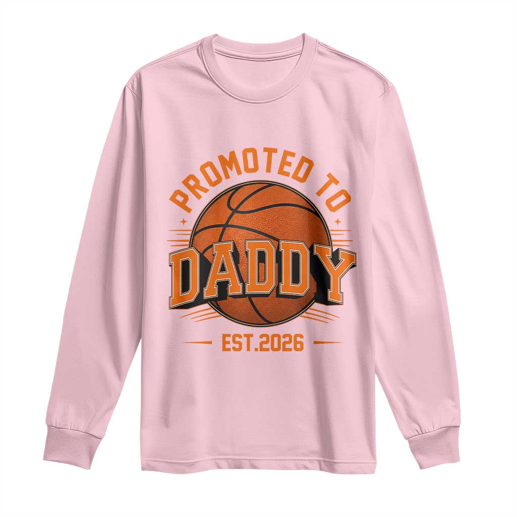 Personalized Basketball Daddy Long Sleeve Shirt Custom Number First Time Dad Pregnancy Announcement