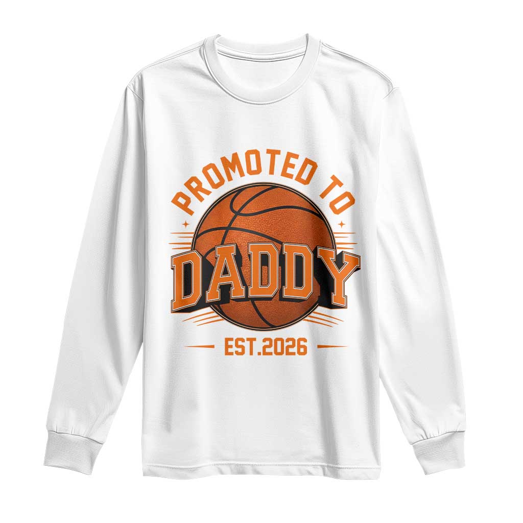Personalized Basketball Daddy Long Sleeve Shirt Custom Number First Time Dad Pregnancy Announcement