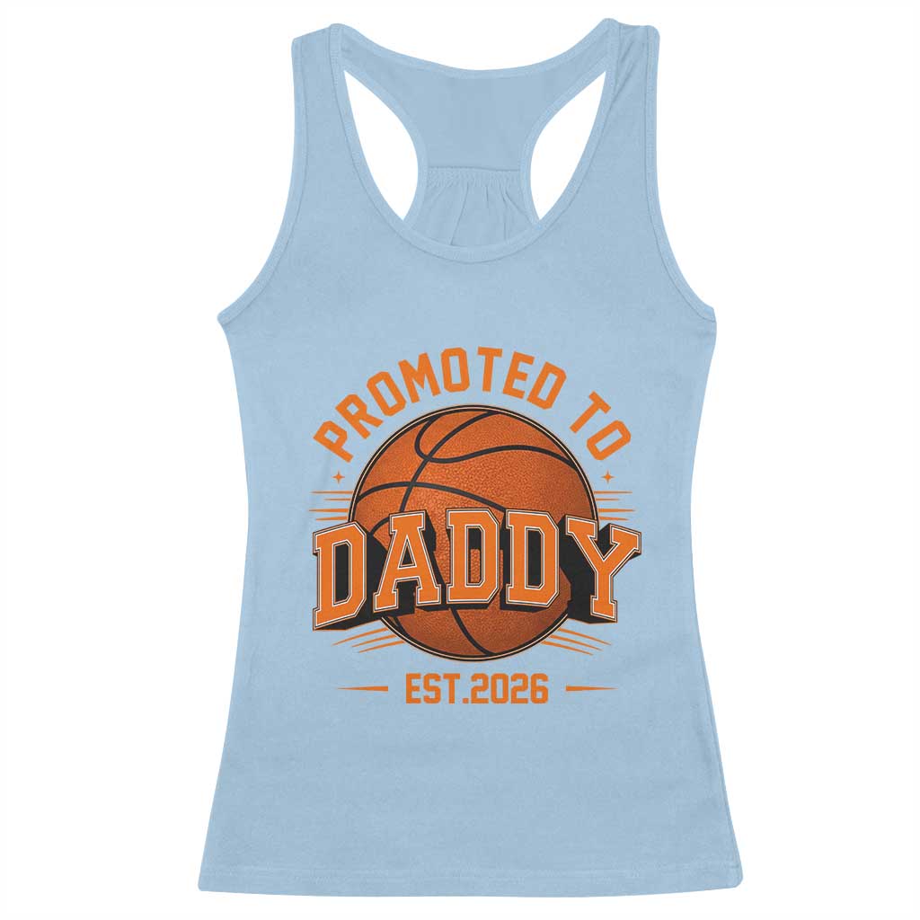 Personalized Basketball Daddy Racerback Tank Top Custom Number First Time Dad Pregnancy Announcement
