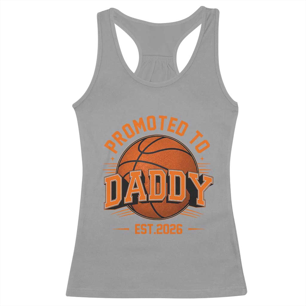 Personalized Basketball Daddy Racerback Tank Top Custom Number First Time Dad Pregnancy Announcement