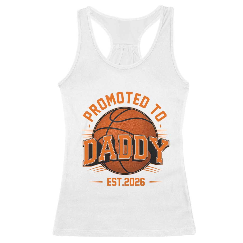 Personalized Basketball Daddy Racerback Tank Top Custom Number First Time Dad Pregnancy Announcement