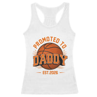 Personalized Basketball Daddy Racerback Tank Top Custom Number First Time Dad Pregnancy Announcement