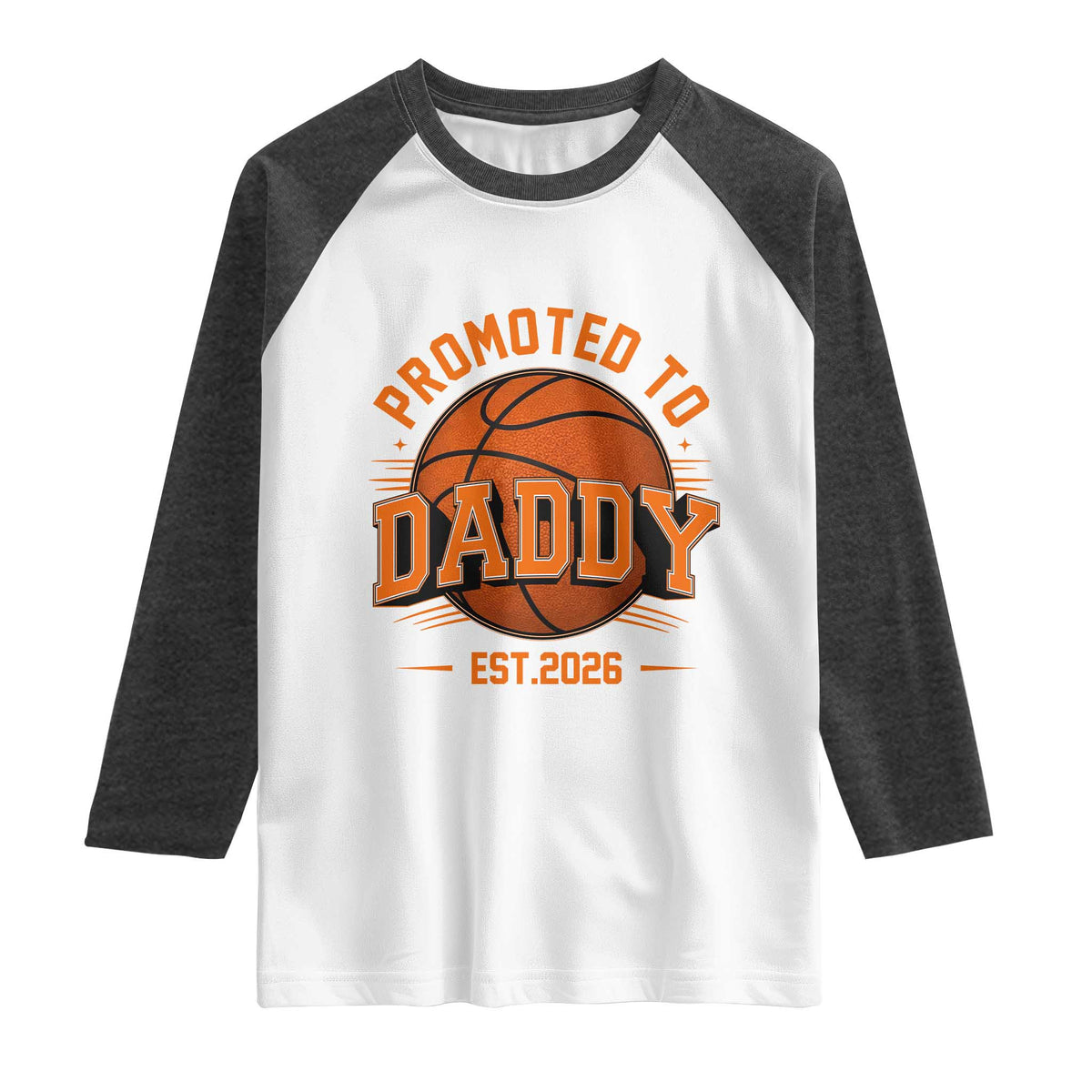 Personalized Basketball Daddy Raglan Shirt Custom Number First Time Dad Pregnancy Announcement