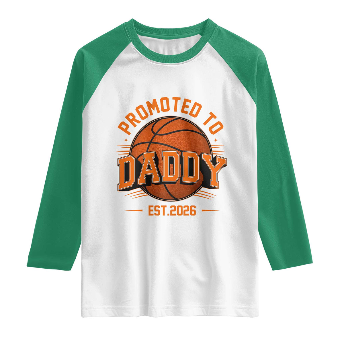 Personalized Basketball Daddy Raglan Shirt Custom Number First Time Dad Pregnancy Announcement