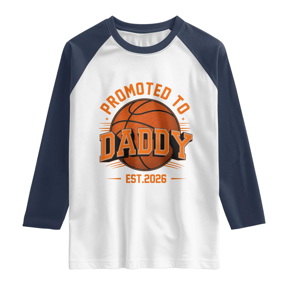 Personalized Basketball Daddy Raglan Shirt Custom Number First Time Dad Pregnancy Announcement