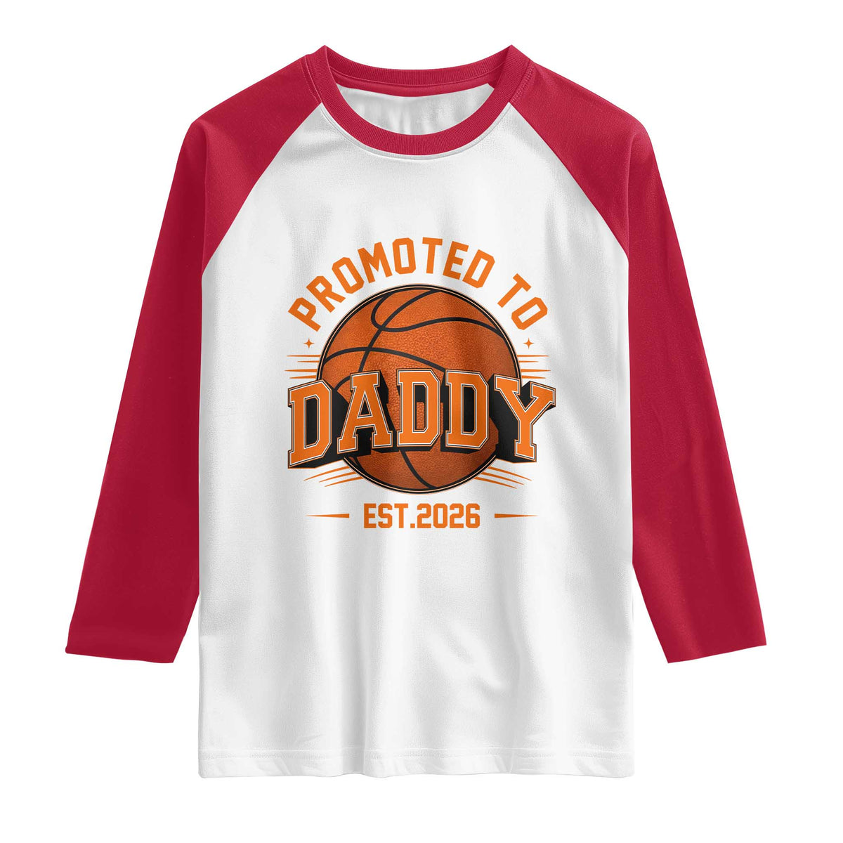 Personalized Basketball Daddy Raglan Shirt Custom Number First Time Dad Pregnancy Announcement