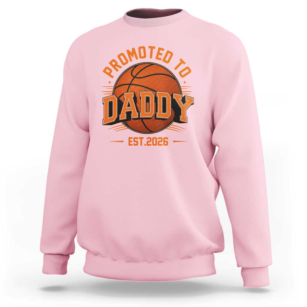 Personalized Basketball Daddy Sweatshirt Custom Number First Time Dad Pregnancy Announcement