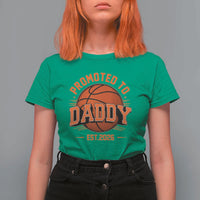 Personalized Basketball Daddy T Shirt For Women Custom Number First Time Dad Pregnancy Announcement