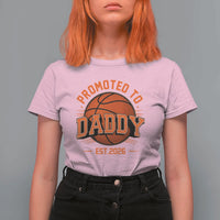 Personalized Basketball Daddy T Shirt For Women Custom Number First Time Dad Pregnancy Announcement