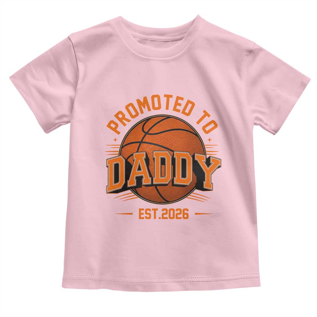 Personalized Basketball Daddy Toddler T Shirt Custom Number First Time Dad Pregnancy Announcement
