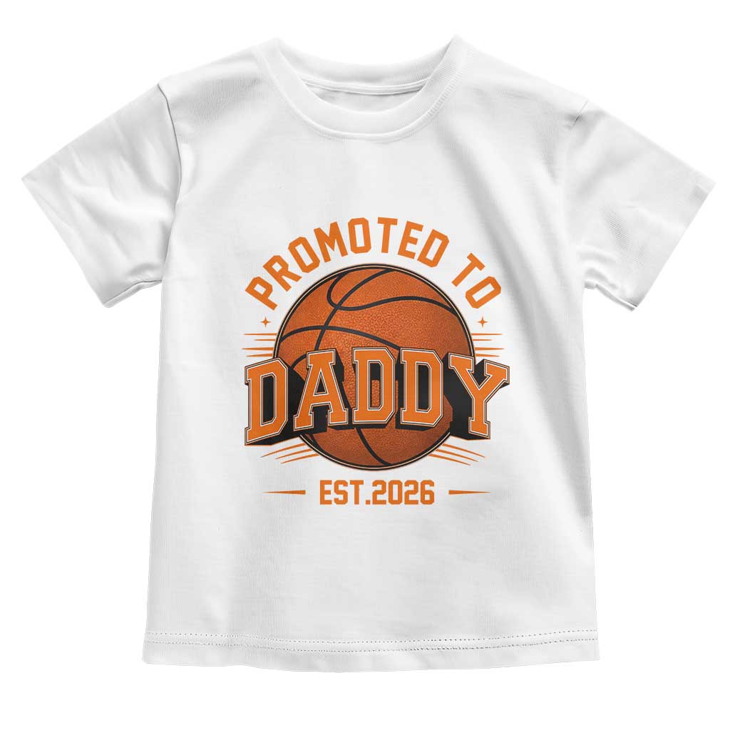 Personalized Basketball Daddy Toddler T Shirt Custom Number First Time Dad Pregnancy Announcement