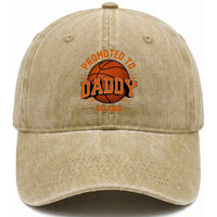 Personalized Basketball Daddy Washed Cotton Baseball Cap Custom Number First Time Dad Pregnancy Announcement