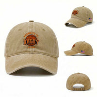 Personalized Basketball Daddy Washed Cotton Baseball Cap Custom Number First Time Dad Pregnancy Announcement