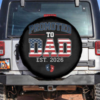 Promoted To Dad Est 2026 American Flag Spare Tire Cover Patriotic New Dad Gift