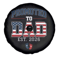 Promoted To Dad Est 2026 American Flag Spare Tire Cover Patriotic New Dad Gift