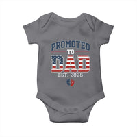 Promoted To Dad Est 2026 American Flag Baby Onesie Patriotic New Dad Gift