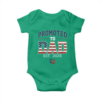 Promoted To Dad Est 2026 American Flag Baby Onesie Patriotic New Dad Gift