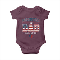 Promoted To Dad Est 2026 American Flag Baby Onesie Patriotic New Dad Gift