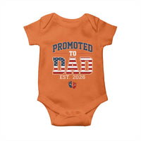 Promoted To Dad Est 2026 American Flag Baby Onesie Patriotic New Dad Gift