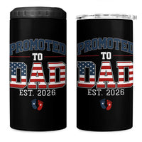 Promoted To Dad Est 2026 American Flag 4 in 1 Can Cooler Tumbler Patriotic New Dad Gift