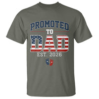 Promoted To Dad Est 2026 American Flag T Shirt Patriotic New Dad Gift